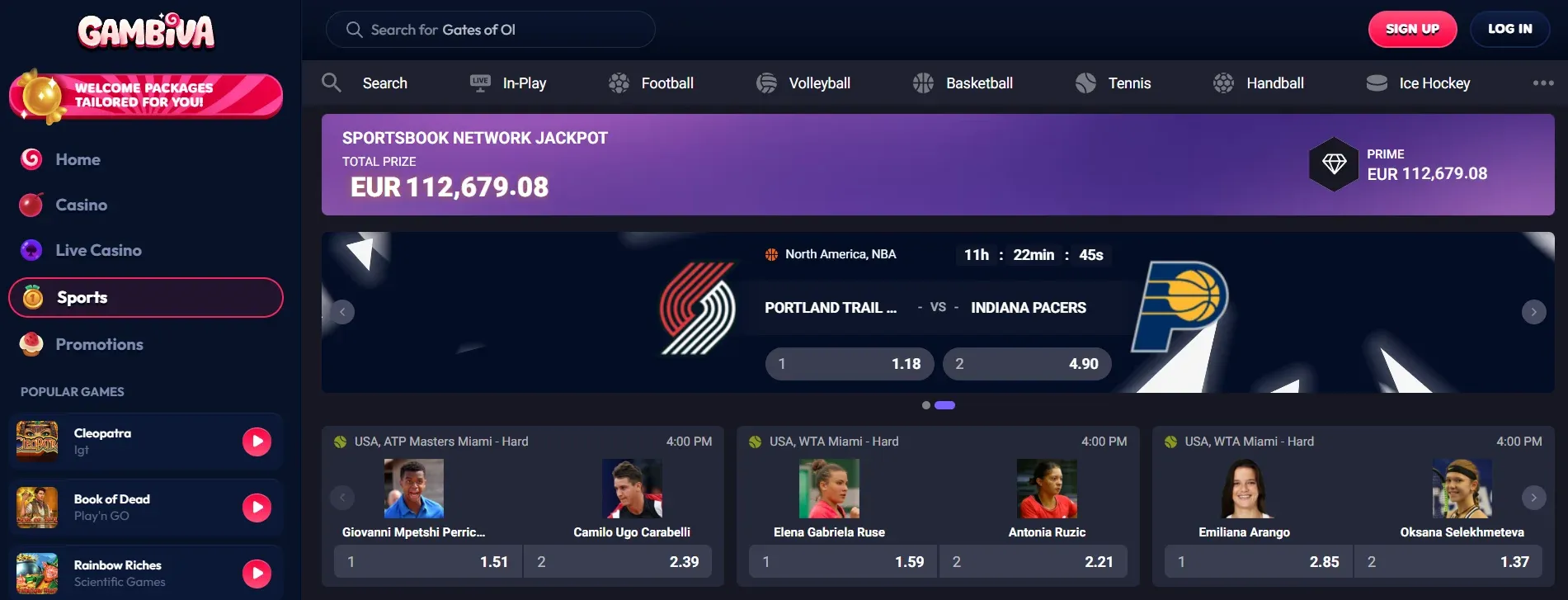 sports gambiva casino